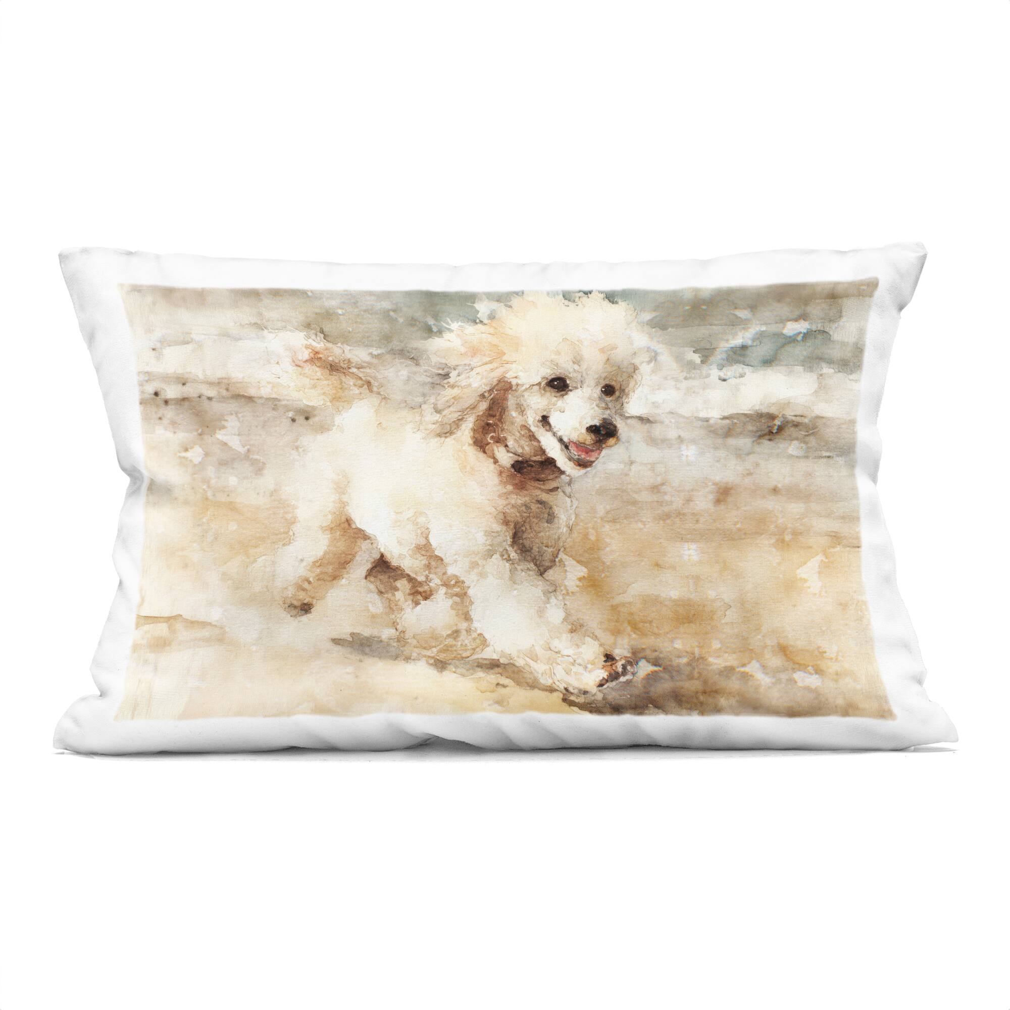 Stupell Industries 14" x 20" Coastal Breeze & Poodle Decorative Printed Indoor Pillow